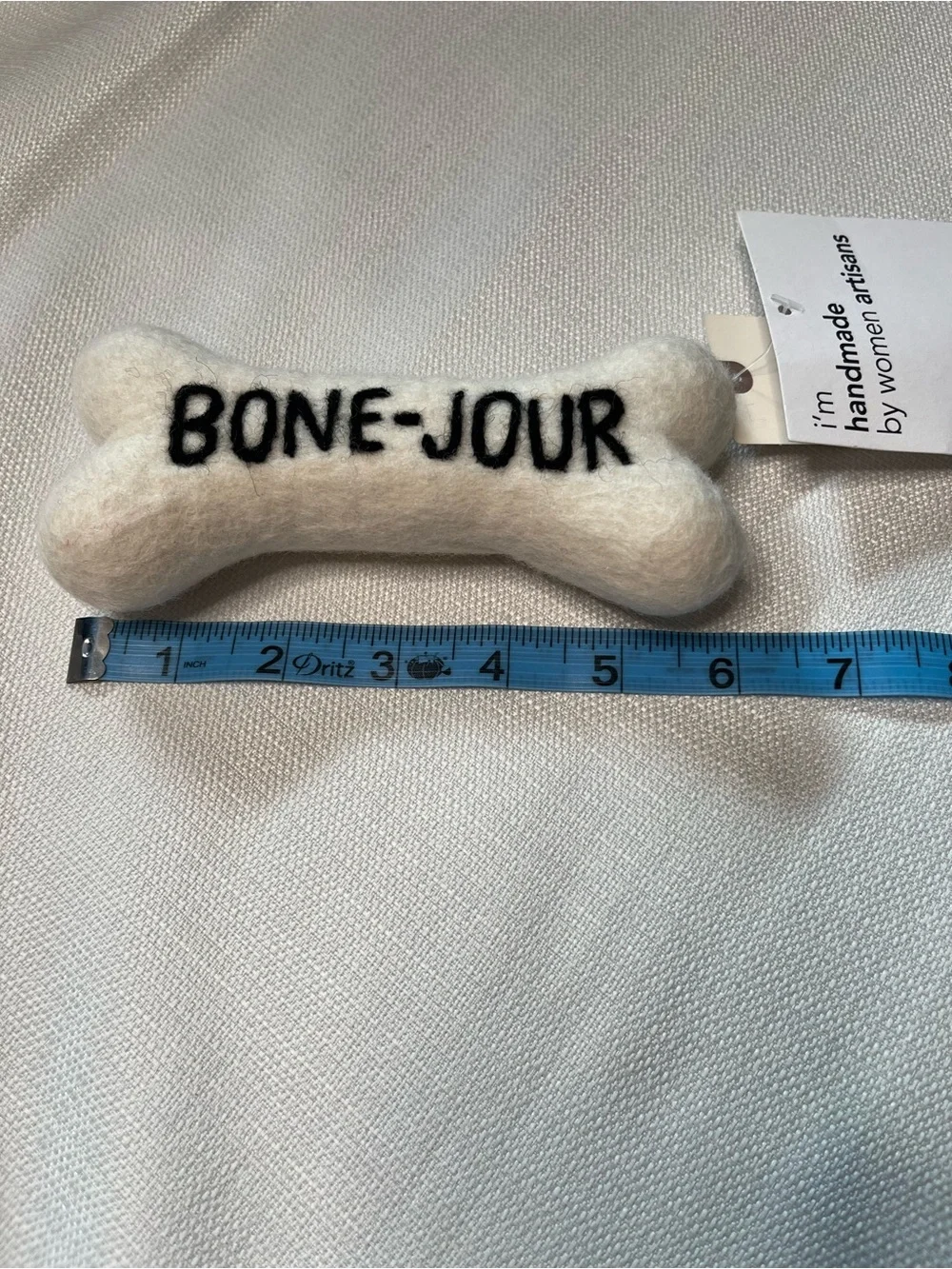 Bone-Jour 100% Wool Dog Bone Toy Plush